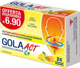 Gola act miele e limone 24 compresse orosolubili