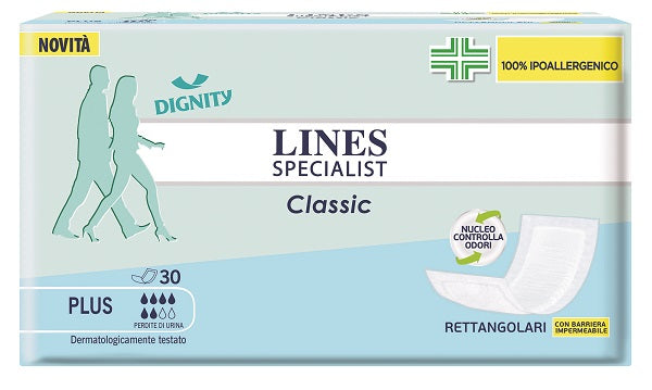 Pannolone lines specialist classic rettangolare con barriera control 30 pezzi