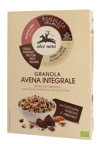 Granola avena integrale con cioccolato fondente e mandorle 300 g