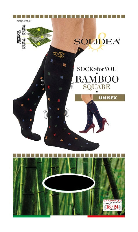 Socks for you bamboo square gambaletto nero xxl