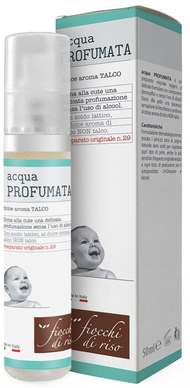 Fiocchi di riso acqua profumata rinfrescante talco 50 ml