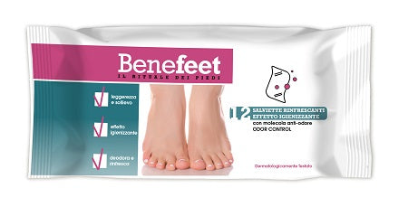 Benefeet salviette odor control 12 pezzi