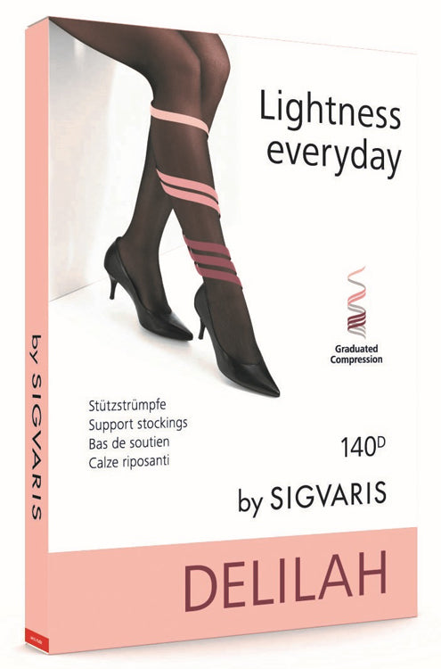 Sigvaris delilah 140 denari flat collant plus nero 3