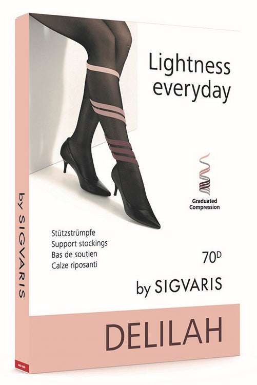 Sigvaris delilah 70 denari flat collant nero 2