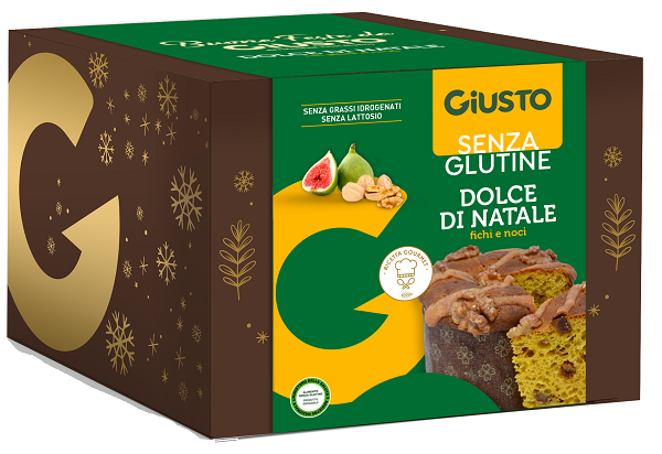 Giusto senza glutine dolce di natale panettone fichi e noci 600 g