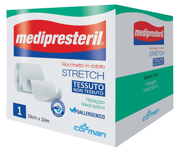 Medipresteril rocchetto rotolo stretch tessuto non tessuto 10 cm x 1000 cm