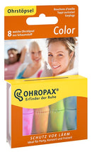 Ohropax color tappi intrauricolari 8 pezzi