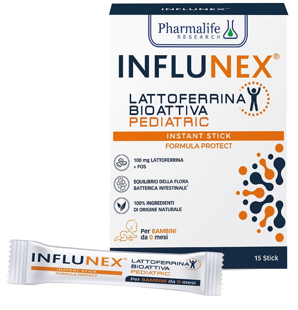 Influnex lattoferrina bioattiva pediatric 15 stick