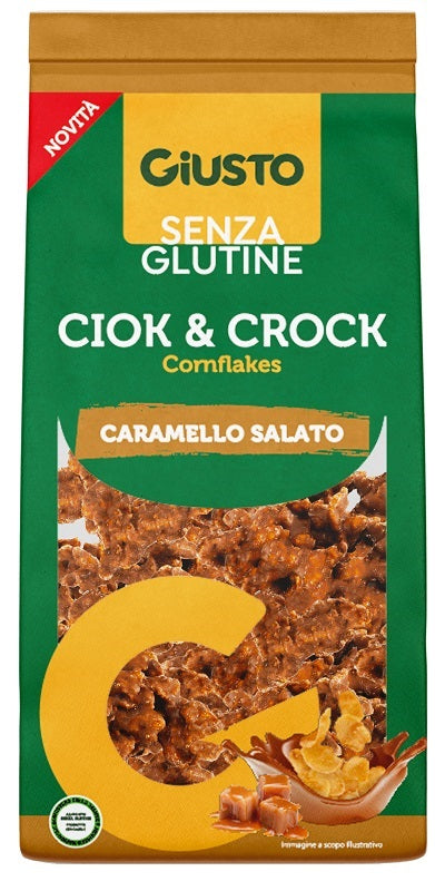 Giusto senza glutine ciock & crock cornflakes caramello salato 125 g