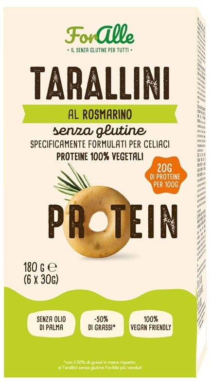 Foralle tarallini proteici rosmarino 6 bustine da 30 g