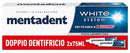 Mentadent white system 2 pezzi da 75 ml