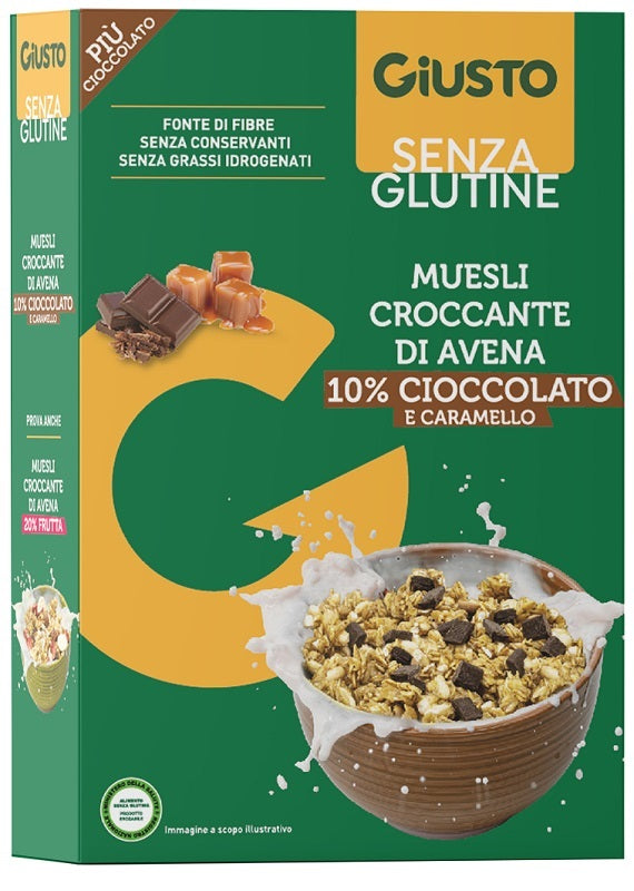 Giusto senza glutine muesli avena cioccolato 275 g