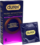 Durex nude sensation regular extra lubrificato 6 pezzi