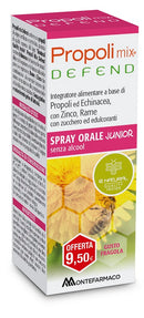 Propoli mix defend spray junior 30 ml senza glutine senza alcol gusto fragola
