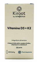Kiroot by nutribiotica vitamina d3+k2 120 perle senza glutine senza lattosio