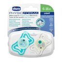 Chicco succhietto light lumi silicone 6-16m 2 pezzi