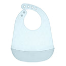 Chicco easy roll bib bavaglino in silicone con tasca azzurro