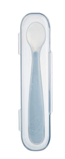 Chicco softly spoon cucchiaio morbido in silicone grigio 6m+ con custodia