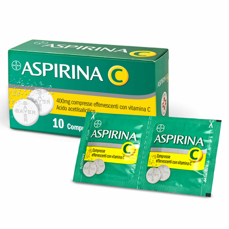 Aspirina 400 mg compresse effervescenti con vitamina c  acido acetilsalicilico + acido ascorbico