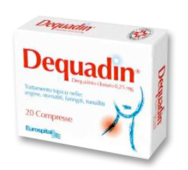 Dequadin 0,25 mg compresse  dequalinio cloruro