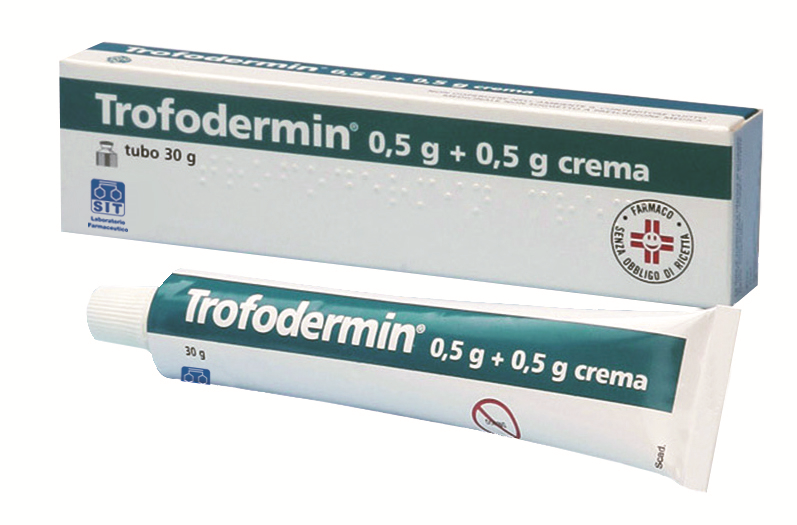 Trofodermin 500 mg/100 g + 500 mg/100 g crema clostebol acetato + neomicina solfato