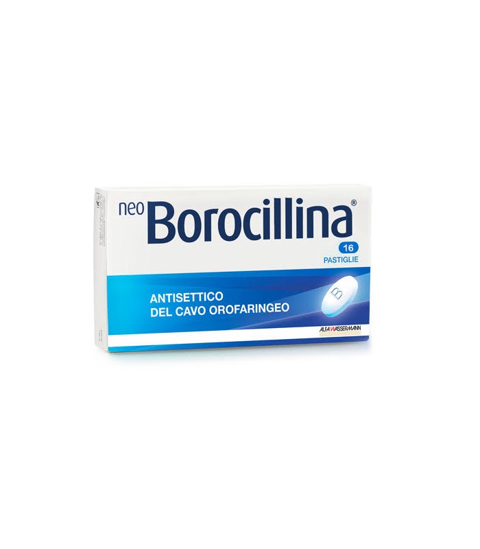 Neo borocillina 1,2 mg + 20 mg pastiglie  2,4 diclorobenzil alcool, sodio benzoato