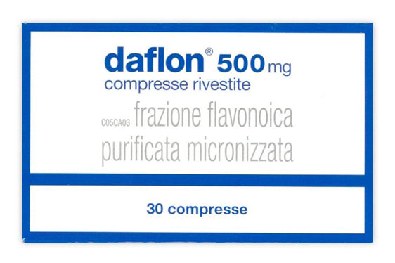 Daflon 500 mg compresse rivestite con film  frazione flavonoica purificata micronizzata