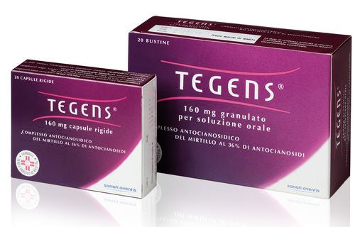 Tegens 160 mg capsule rigide  complesso antocianosidico del mirtillo