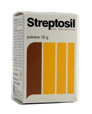 Streptosil con neomicina 99,5% + 0,5% polvere cutanea  streptosil con neomicina 2% + 0,5% unguento  solfatiazolo + neomicina solfato