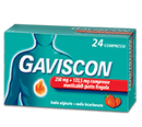 Gaviscon "250 mg + 133,5 mg compressa masticabile gusto fragola"24 compresse in blister"