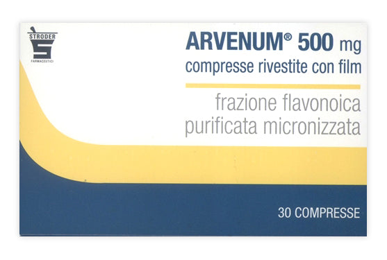 Arvenum 500 mg compresse rivestite con film  frazione flavonoica purificata micronizzata