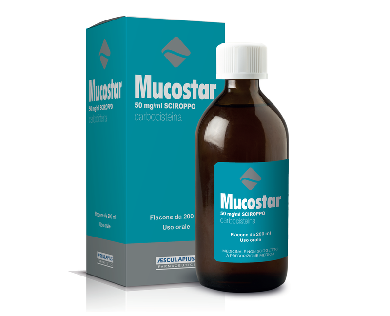 Mucostar 50 mg/ml sciroppo  carbocisteina