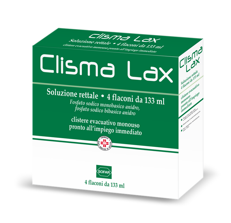 Clisma lax, soluzione rettale  fosfato sodico monobasico anidro, fosfato sodico bibasico