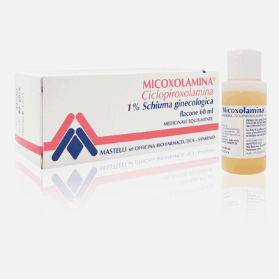 Micoxolamina1% crema vaginale  micoxolamina 100 mg ovuli vaginali  micoxolamina 1% schiuma ginecologica  ciclopirox olamina