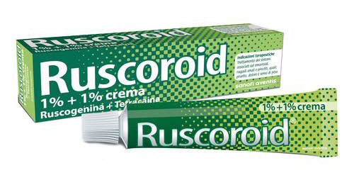 Ruscoroid 10 mg/g + 10 mg/g crema rettale  ruscogenina + tetracaina cloridrato