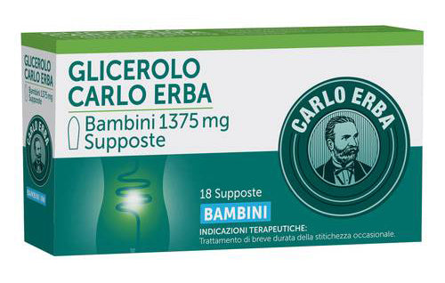 Glicerolo carlo erba prima infanzia 900 mg supposte  glicerolo carlo erba bambini 1375 mg supposte  glicerolo carlo erba adulti 2250 mg supposte