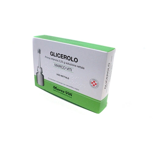 Glicerolo mv prima infanzia 2,25 g soluzione rettale 6 contenitori monodose con camomilla e malva