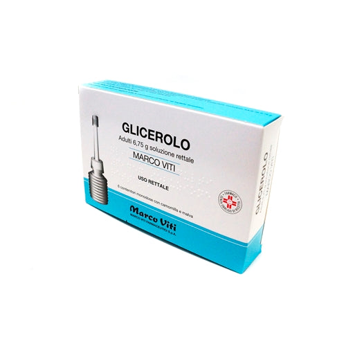 Glicerolo mv adulti 6,75 g soluzione rettale 6 contenitori monodose con camomilla e malva