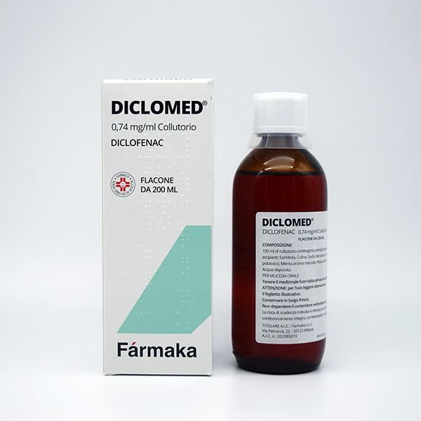 Diclomed 0,74 mg/ml collutorio  diclofenac