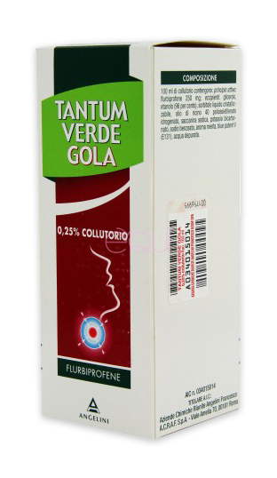 Tantum verde gola 250mg/100ml collutorio  flurbiprofene