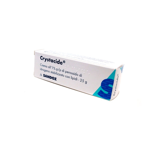 Crystacide  perossido di idrogeno all&#39;1% (p/p)  crema all&#39;1%