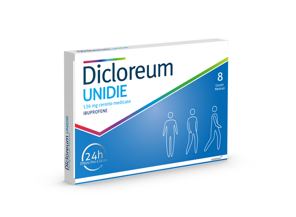 Dicloreum unidie 136 mg cerotto medicato  ibuprofene