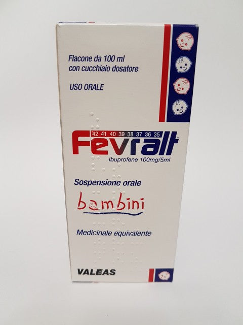 Fevralt bambini 100 mg/5 ml sospensione orale  medicinale equivalente  ibuprofene