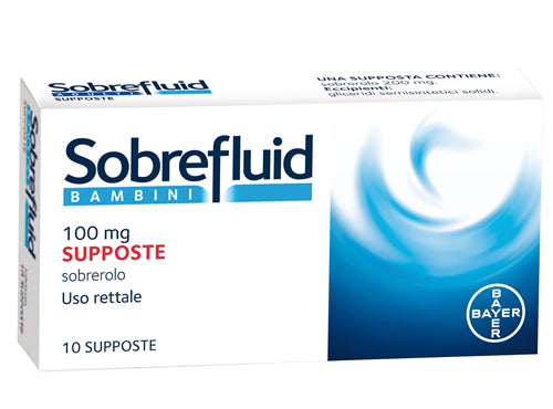 Sobrefluid bambini 100 mg supposte  sobrerolo