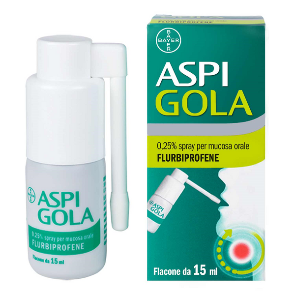 Aspi gola 0,25% spray per mucosa orale flurbiprofene