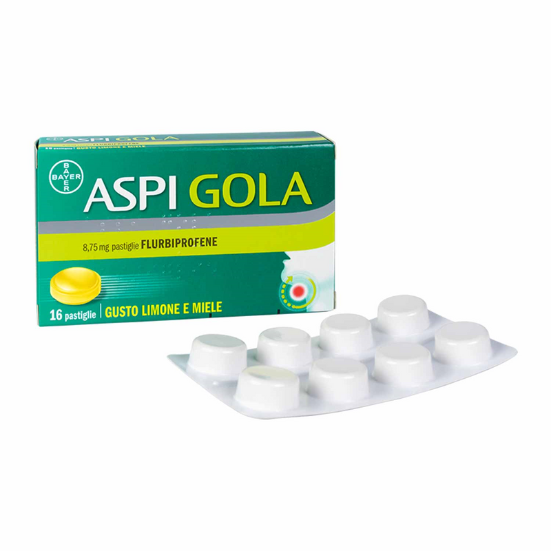 Aspi gola 8,75 mg pastiglie gusto limone e miele flurbiprofene