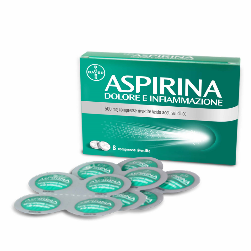 Aspirina dolore e infiammazione  500 mg compresse rivestite  acido acetilsalicilico