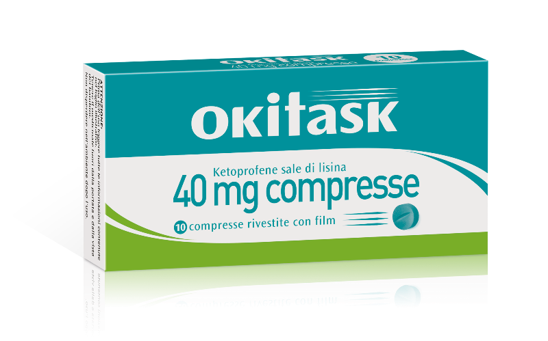 Okitask 40 mg compresse rivestite con film ketoprofene sale di lisina