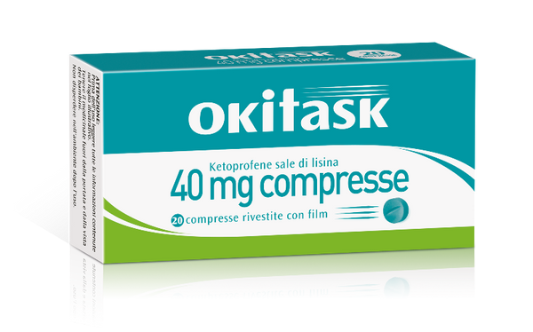 Okitask 40 mg compresse rivestite con film ketoprofene sale di lisina