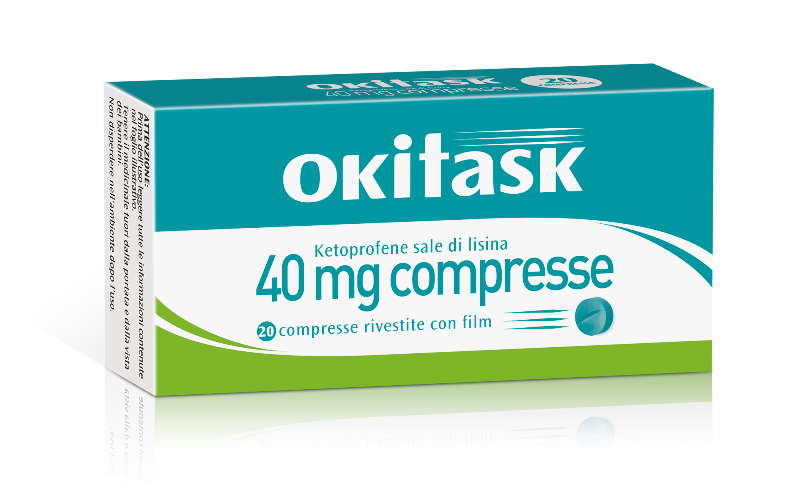 Okitask 40 mg compresse rivestite con film ketoprofene sale di lisina